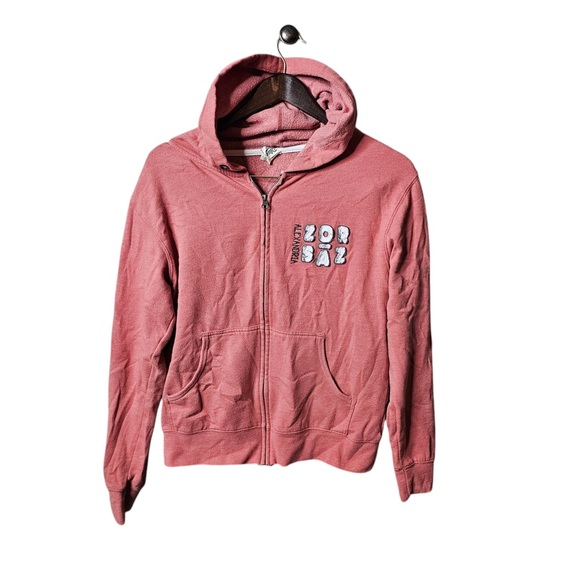 Zorbaz Alexandria Minnesota Lake Pink Zip Up Hoodie Sweatshirt Women’s Small - Picture 1 of 4